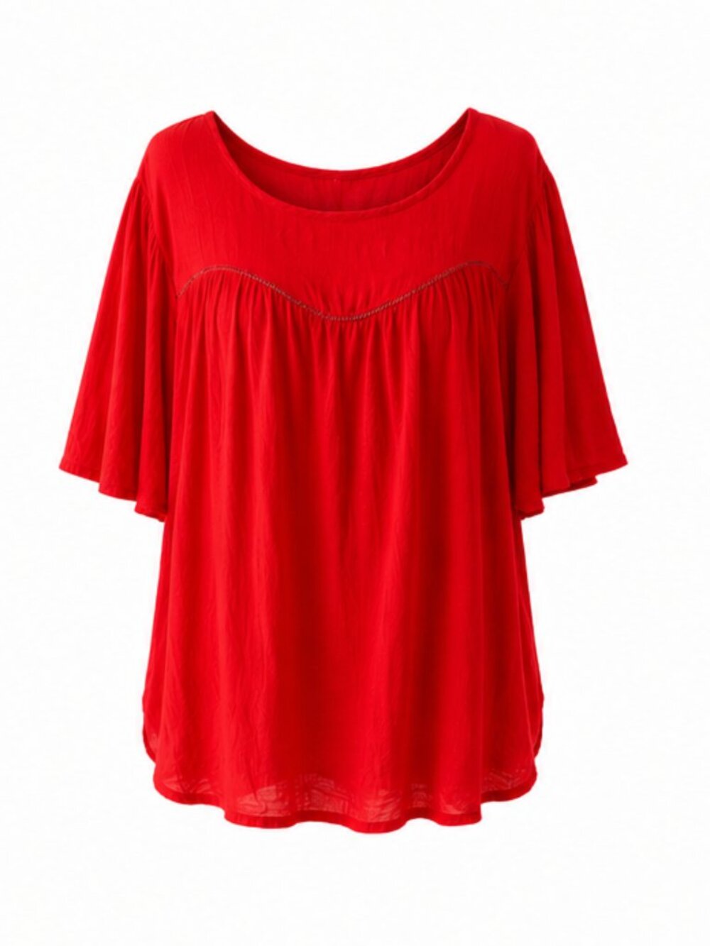 Nanette Lepore Bohemian Embroidered Blouse | Poppy Red | Size XL